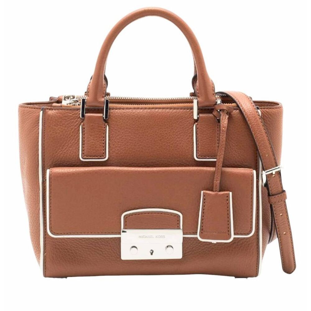 MICHAEL KORS Audrey Brown Leather Satchel